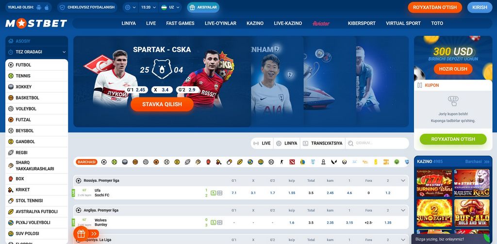 Mostbet, casino online y apuestas deportivas