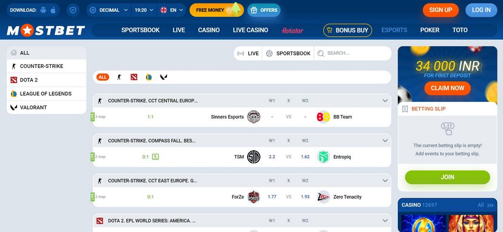 Mostbet, casino online y apuestas deportivas
